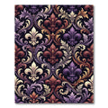 Royal Purple and Gold Fleur-de-lis Rug