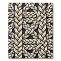 Cream Intricate Rope Weave Rug