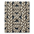 Cream Intricate Rope Weave Rug
