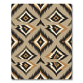 Earthy Brown Geometric Ikat Diamond Rug