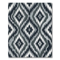 Monochrome Abstract Ikat Diamond Jacquard Rug