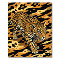 Bold Orange Leopard Animal Print Rug