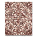 Ornate Rose Scrollwork Vine Rug