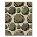 Natural Earth Tones Pebble Arrangement Rug