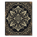 Elegant Gold Baroque Floral Medallion Rug