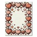 Rusty Pink Interlocking Heart Chain Border Rug