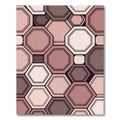 Rose Gold Geometric Octagon Cluster Rug