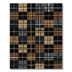 Rustic Earthy Plaid Tartan Check Rug