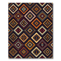 Vibrant Boho Geometric Diamond Art Rug