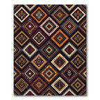 Vibrant Boho Geometric Diamond Art Rug