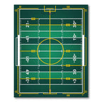 Athletic Field Green Grid Area Rug