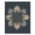 Gilded Tropical Palm Leaf Mandala Rug