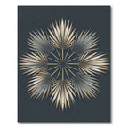 Gilded Tropical Palm Leaf Mandala Rug