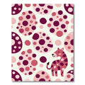 Playful Pink Spotted Giraffe Abstract Rug