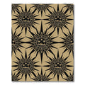 Black and Gold Celestial Palm Medallion Rug