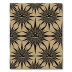 Black and Gold Celestial Palm Medallion Rug