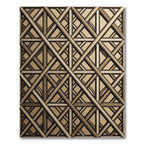 Art Deco Gold Geometric Lattice Rug