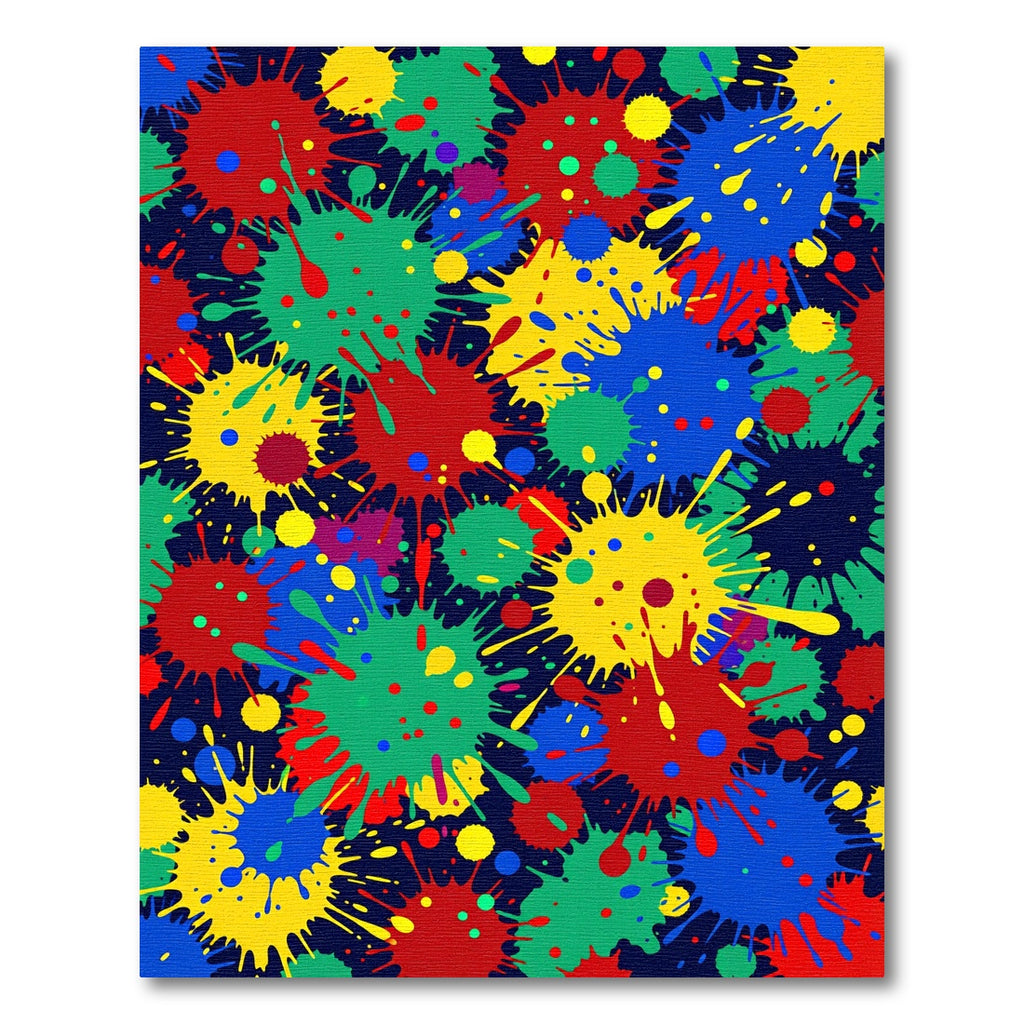 Vibrant Multicolored Pop Art Splatter Rug