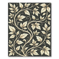 Earthy Tan Vine Scroll Floral Rug