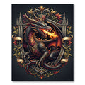 Gothic Crest Dragon Fire Rug