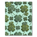 Whimsical Sage Clover Four Leaf Botanical Rug
