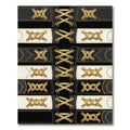 Laced Corset Monochromatic Geometric Grid Rug