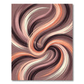 Modern Abstract Swirl Earth Tone Rug