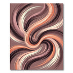 Modern Abstract Swirl Earth Tone Rug