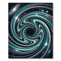 Cosmic Teal Swirl Galaxy Swirl Rug