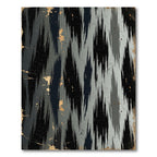 Grungy Black Gray Vertical Streak Rug