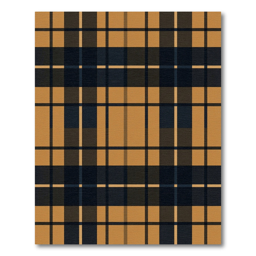 Classic Ochre and Charcoal Plaid Rug