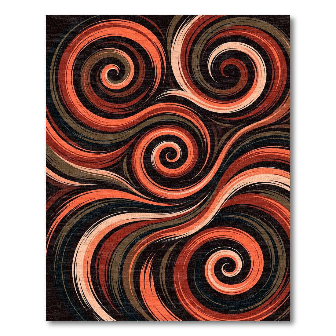 Abstract Copper Swirl Liquid Flow Rug