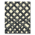 Arching Gray Wood Lattice Rug