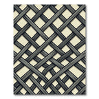 Arching Gray Wood Lattice Rug