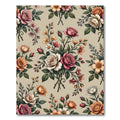 Rose Blossom Bouquet Garden Print Rug