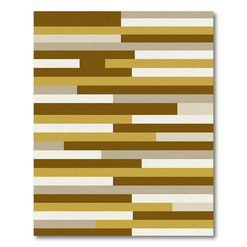 Modern Earthy Tones Linear Abstract Piece Rug