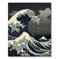 Deep Blue Ocean Wave Mt Fuji Rug