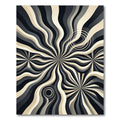 Monochrome Wavy Swirl Abstract Area Rug
