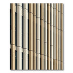 Modern Beige Vertical Plank Rug