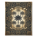 Vintage Gold Tropical Palm Foliage Rug