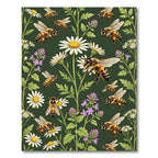 Honeybee and Daisy Garden Botanical Rug
