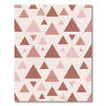 Terracotta Pink Geometric Triangles Rug