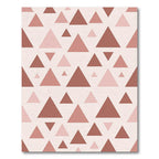 Terracotta Pink Geometric Triangles Rug