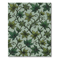 Green Vine Leaf Swirl Arrangement Rug