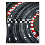 Asphalt Racetrack Monochrome Speed Curve Rug