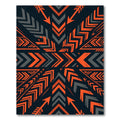 Bold Orange Gray Geometric Arrow Art Rug