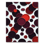 Crimson Red Scattered Circles Rug