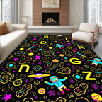 Cosmic Astronaut Alphabet Fun Rug