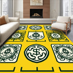 Dark Green Vintage Crest Medallion Rug