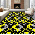 Bold Yellow Gray Geometric Abstract Rug